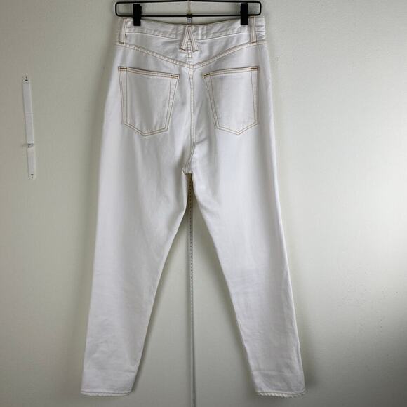 SLVRLAKE Beatnik Ankle Jeans Size 28 Ivory Ecru High Rise Straight Denim Staple - Picture 9 of 14